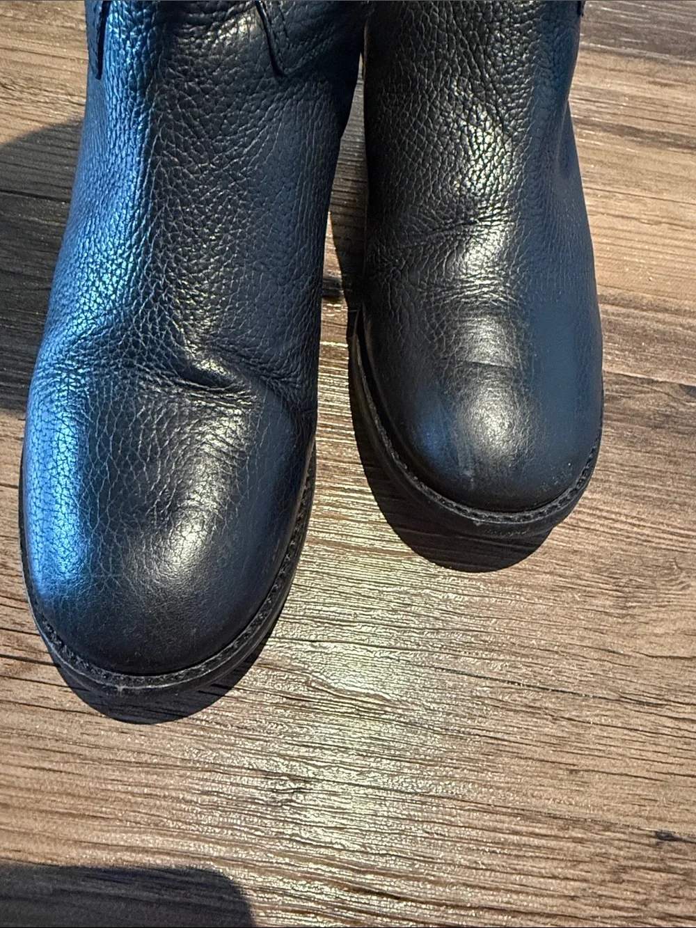 Tory Burch Black Pebbled Leather Over-the-Knee Boots
